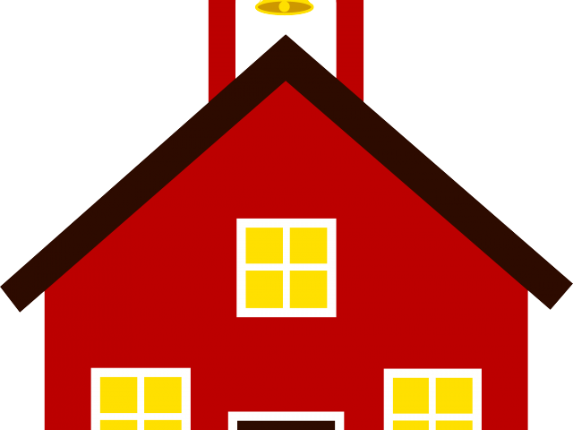 Schoolhouse Cliparts - Cute School House Clip Art - Png Download (640x480), Png Download
