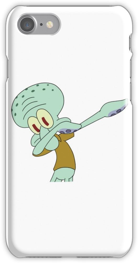 Dabbing Squidward Sticker Iphone 7 Snap Case - Squidward Meme Dab Clipart (750x1000), Png Download