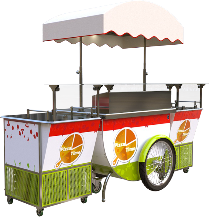 Katerina Vision Pizza - Street Food Clipart (688x715), Png Download