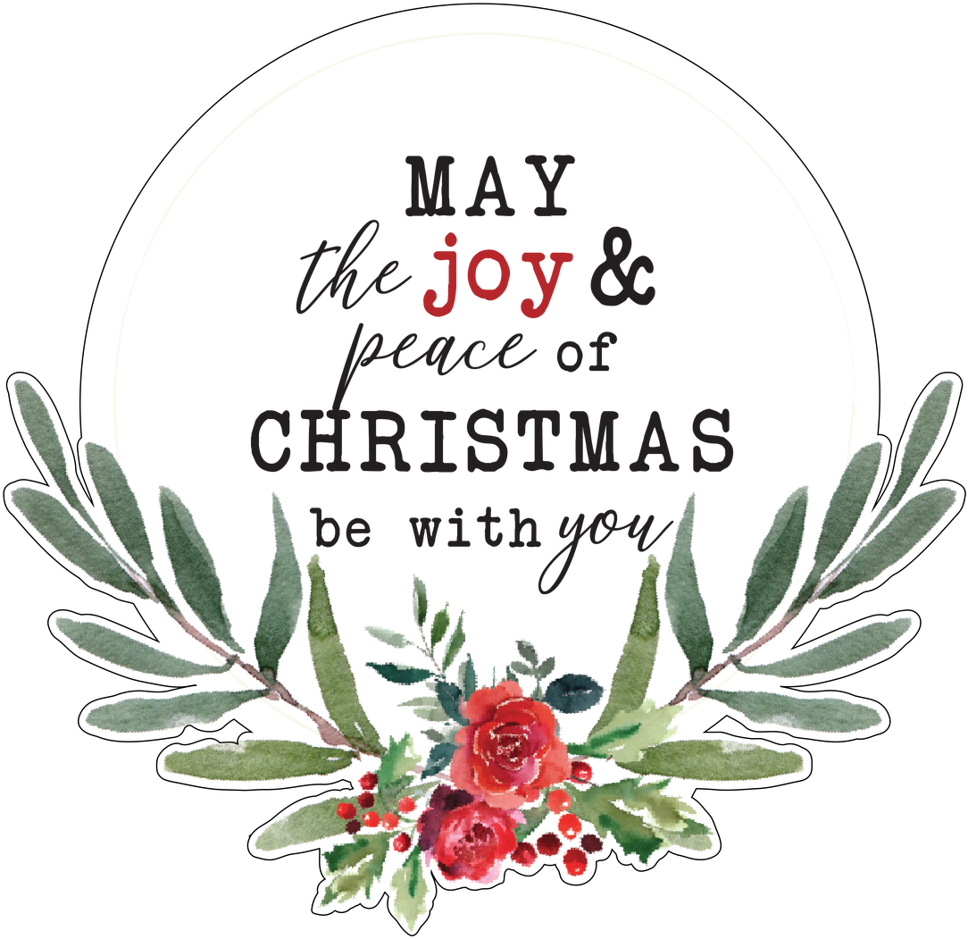 Joy & Peace Wreath Print - Honesty Clipart (1280x1160), Png Download