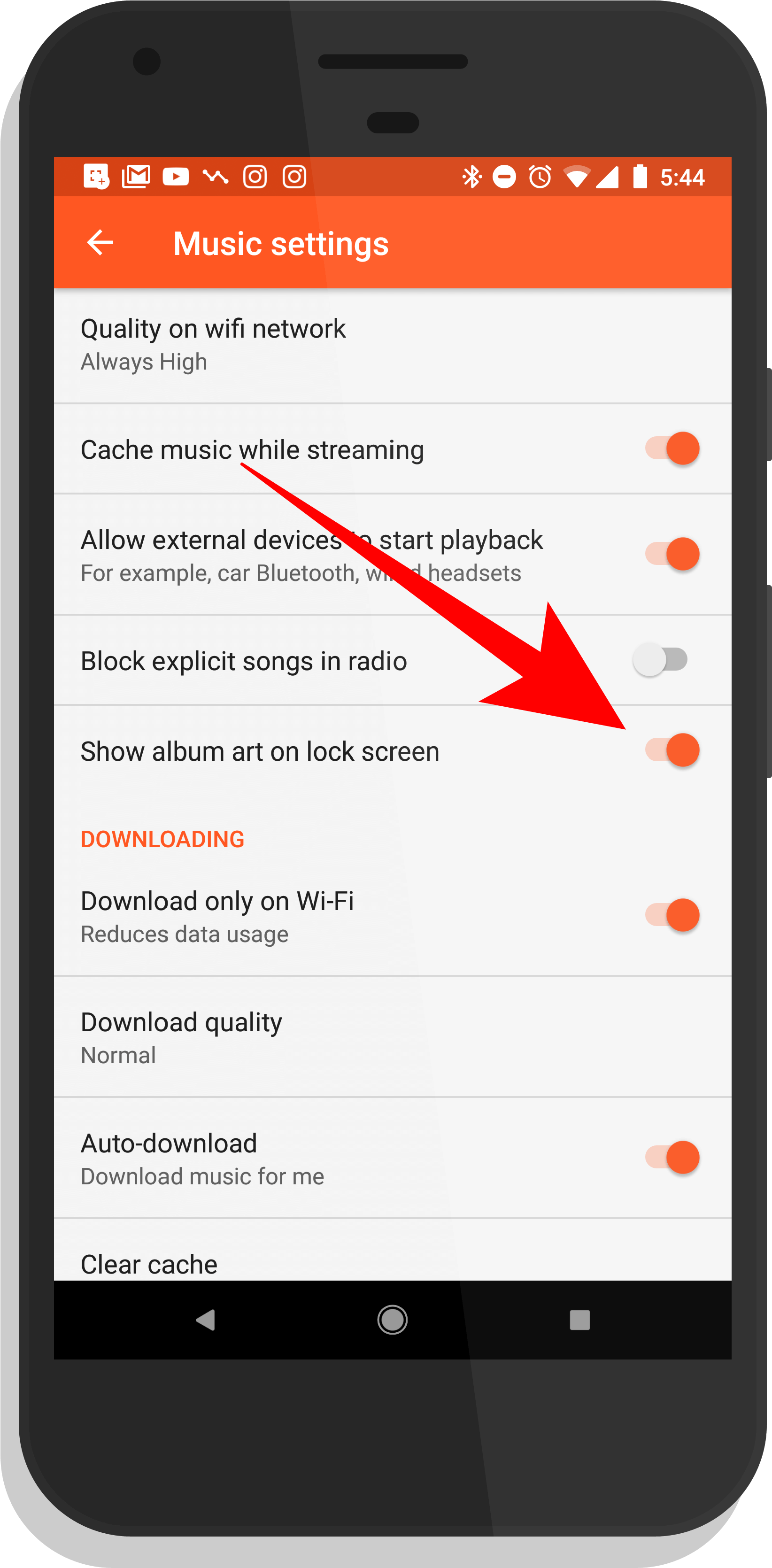 Disable Album Art On The Lock Screen In Google Play - Iphone Clipart (2134x3840), Png Download