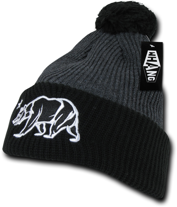 Whang California Republic Cali Bear Cuff Pom Rasta - Beanie Clipart (700x700), Png Download
