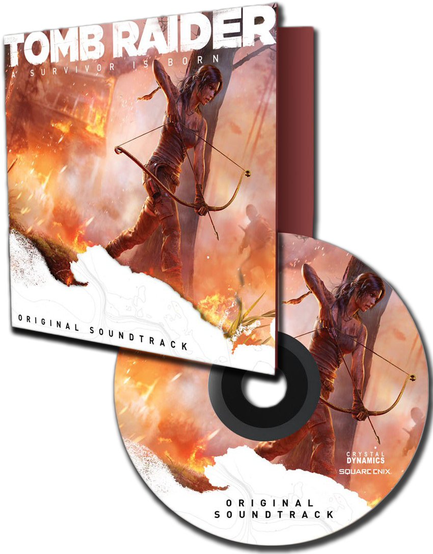 Tomb Raider's "survivalist Cut" Audio Cd In The Na - Rise Of The Tomb Raider Cd Soundtrack Clipart (850x1100), Png Download