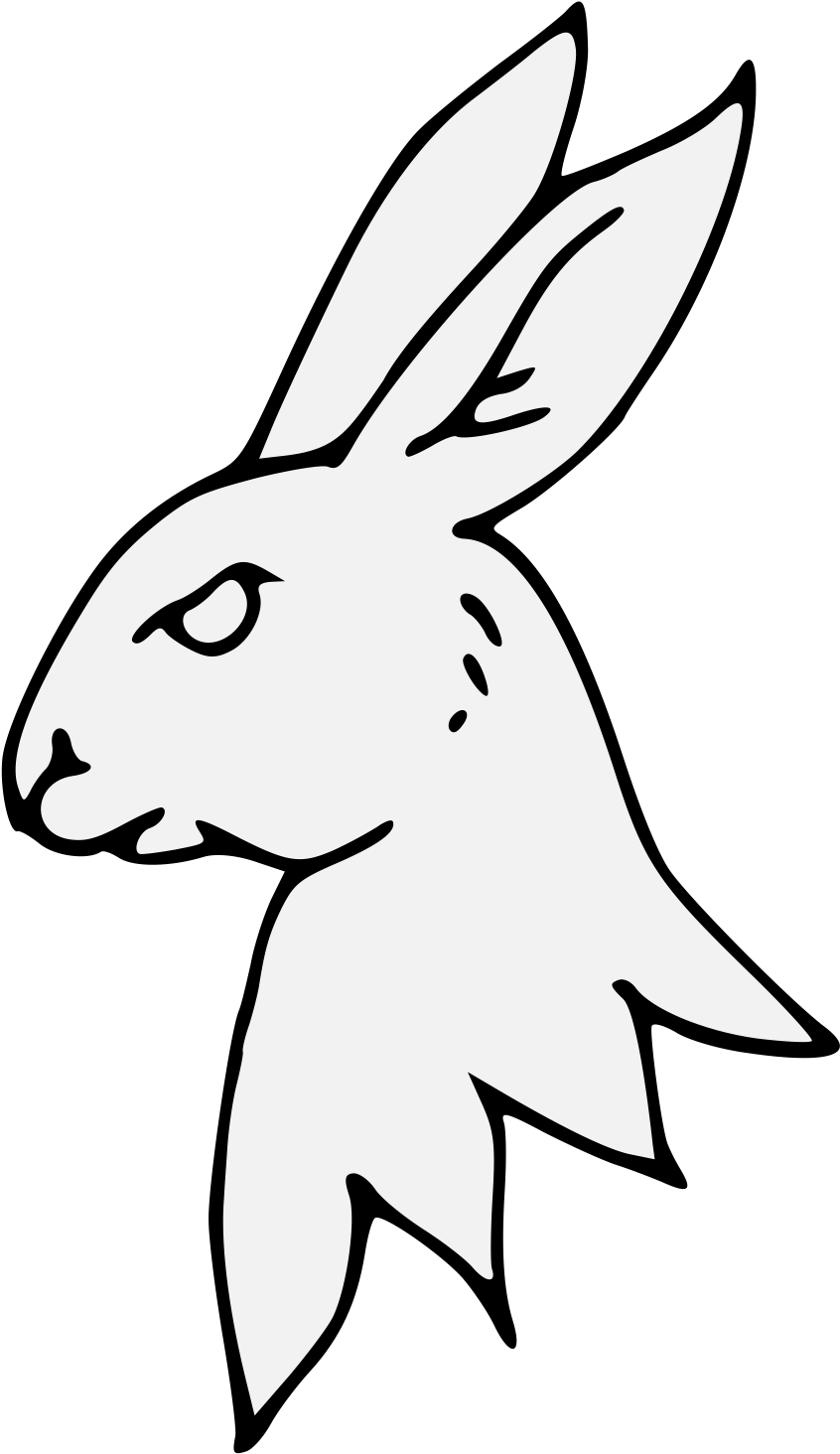 Details, Png - Draw Rabbit Head Clipart (881x1468), Png Download