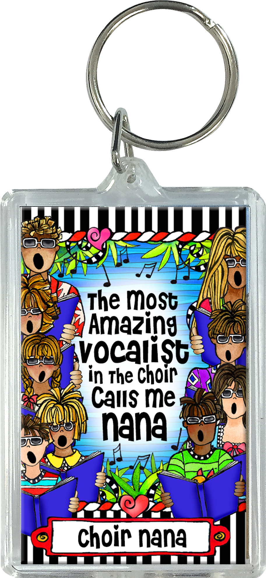 Choir Nana Key Chain - Love My Friends Clipart (1002x2075), Png Download