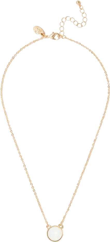 The Pendant Shape On The Kendra Scott Necklace Is Hexagonal - Charming Charlie Necklace Birthstone Clipart (425x935), Png Download