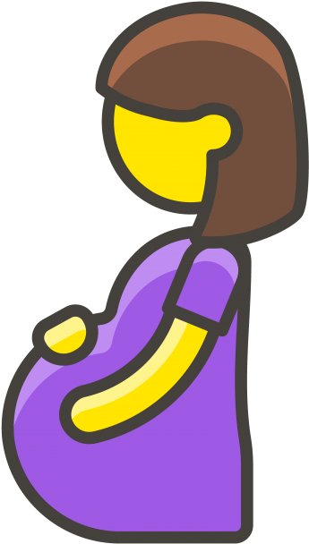 Pregnant Woman Emoji - Pregnant Woman Emoji Drawing Clipart (866x650), Png Download