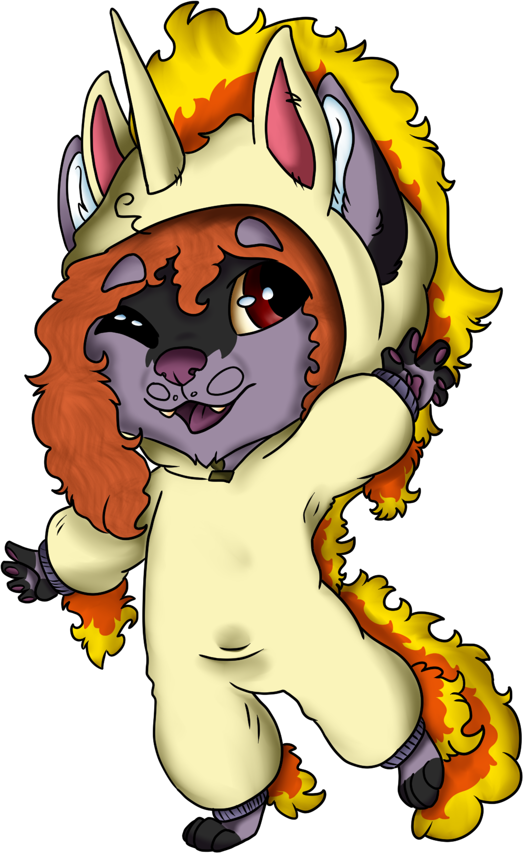 Rapidash Kigu - Cartoon Clipart (1718x2000), Png Download