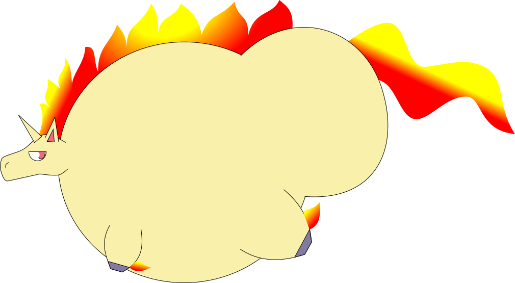 Helium Rapidash - Illustration Clipart (1010x555), Png Download