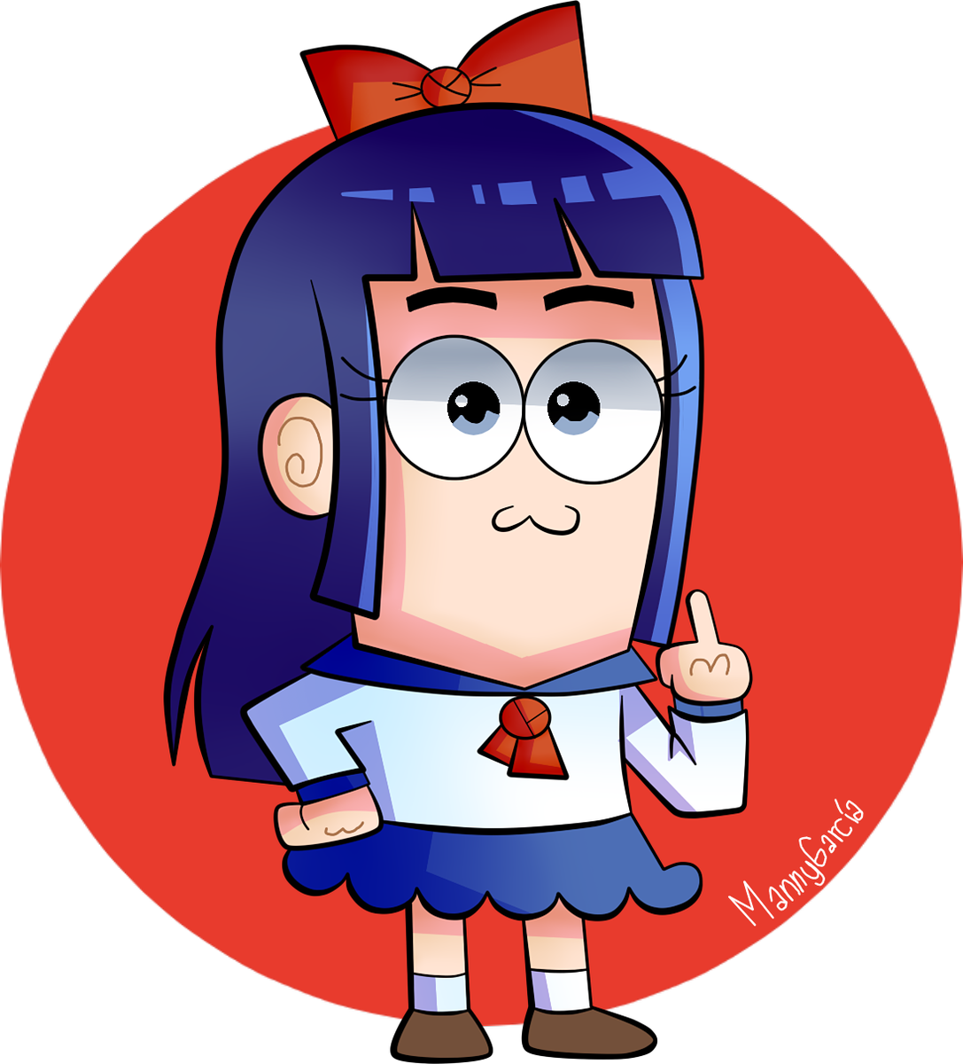 From Pop Team Epic - Cartoon Clipart (1087x1200), Png Download