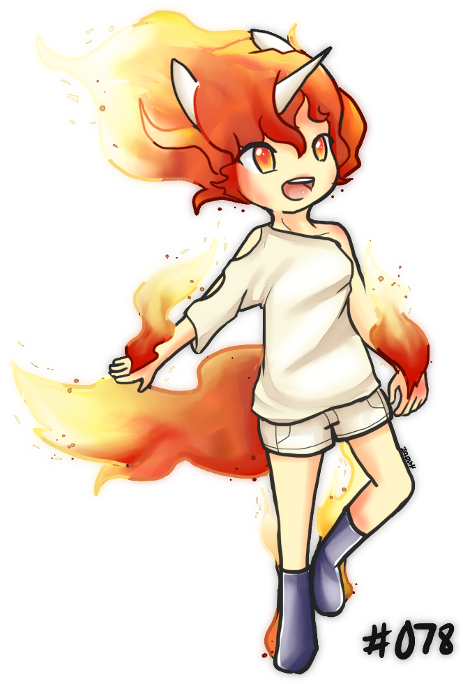 Rapidash - Cartoon Clipart (800x1100), Png Download