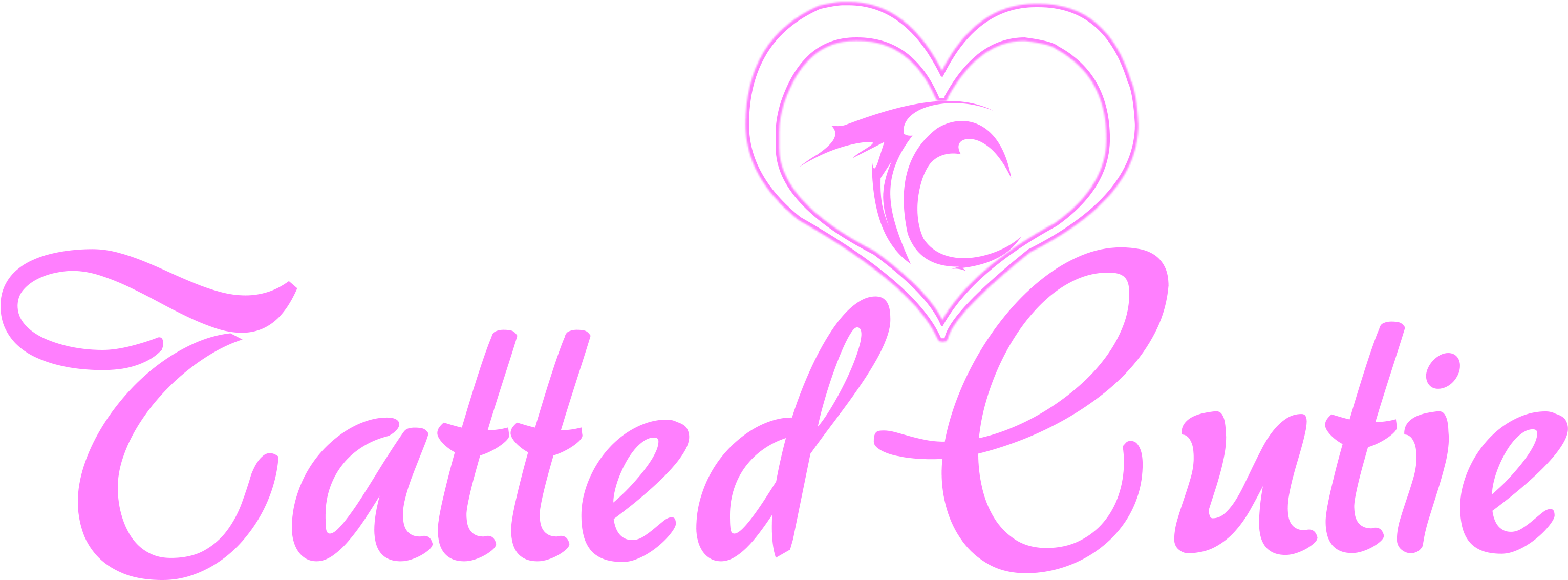 Tattedcutie - Heart Clipart (3062x1142), Png Download