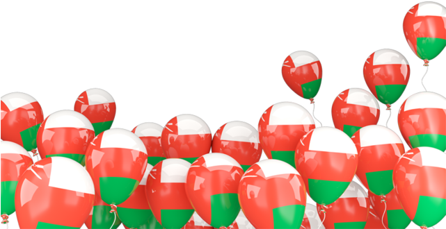 Illustration Of Flag Of Oman - Oman Flag Balloon Clipart (640x480), Png Download