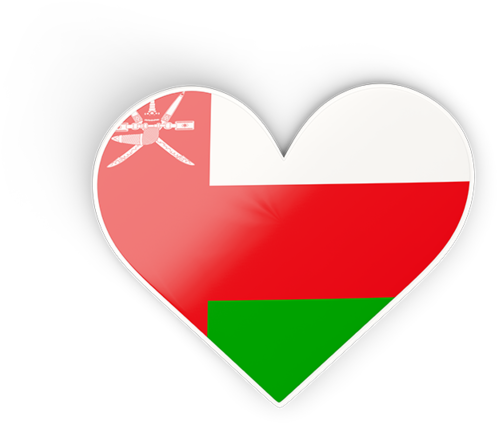 Illustration Of Flag Of Oman - Oman Flag Heart Png Clipart (640x480), Png Download