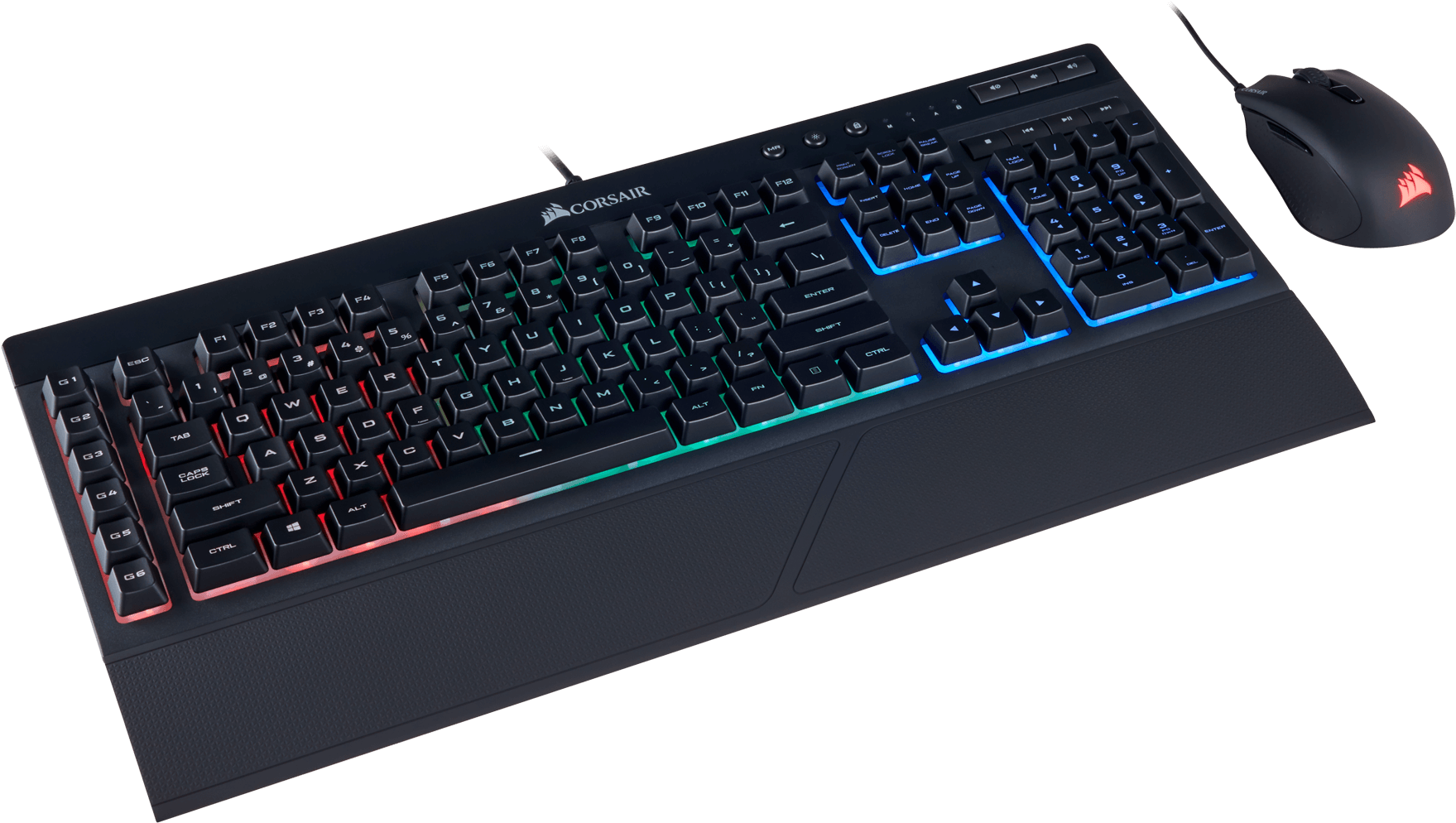 Corsair Ch 9206115 Na K55 Harpoon Rgb Keyboard And - Corsair K55 Harpoon Clipart (1800x1025), Png Download