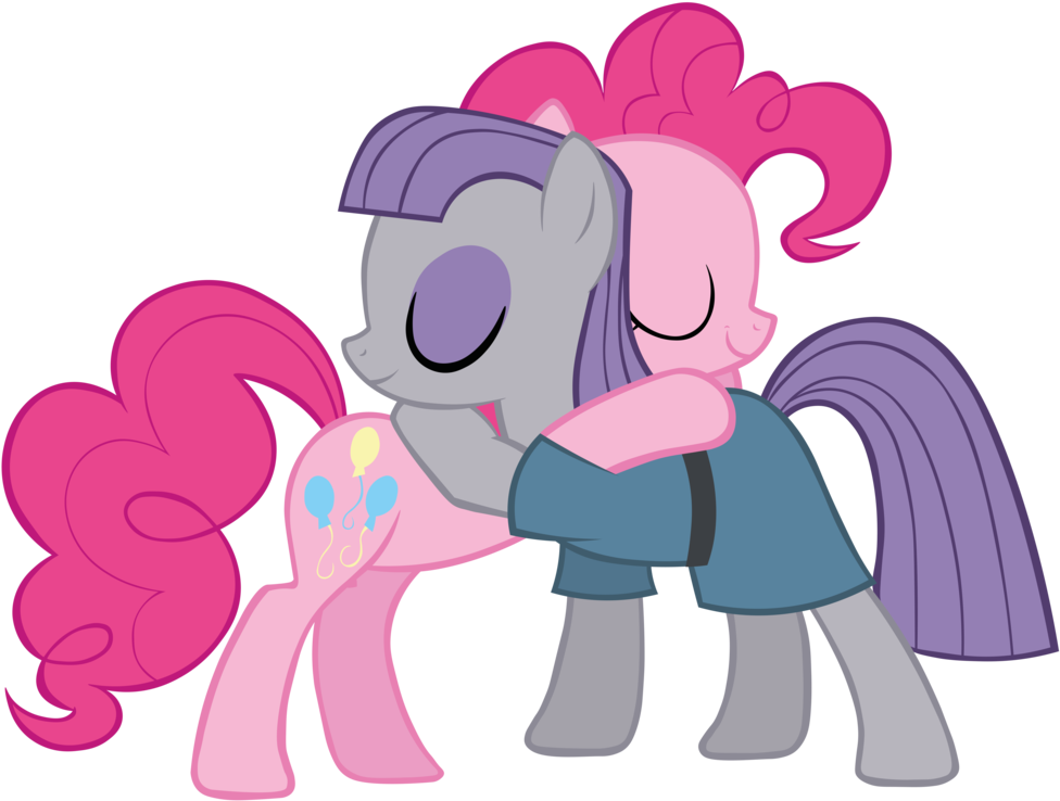 Hugging Clipart Sister 1 - My Little Pony Pinkie Pie And Maud Pie - Png Download (1024x775), Png Download