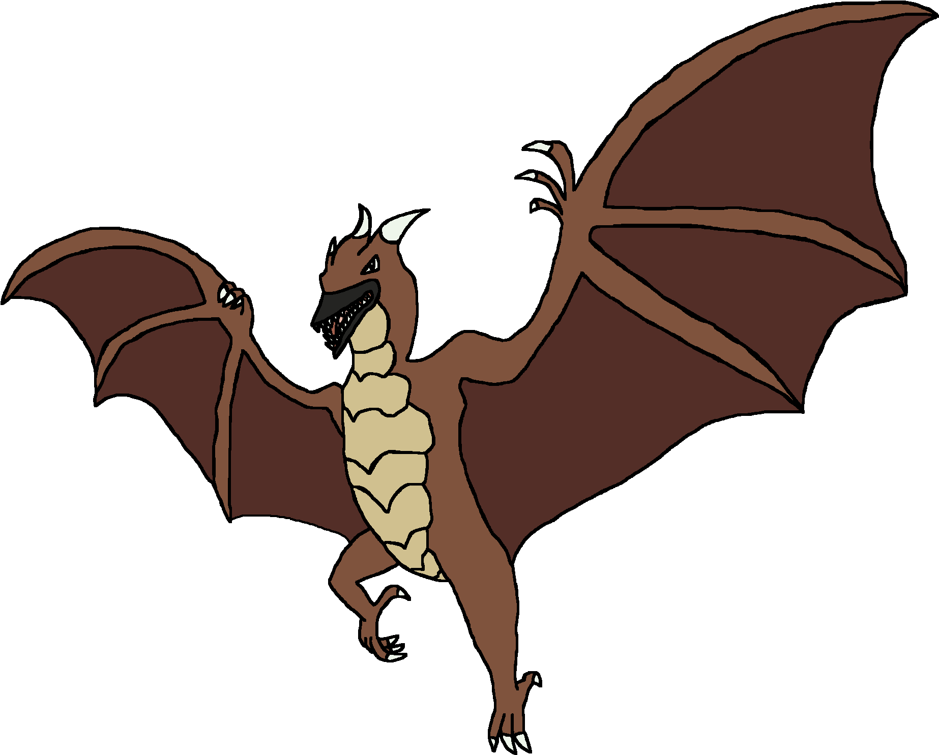Fire Rodan Gcogm - Cartoon Clipart (1846x1485), Png Download