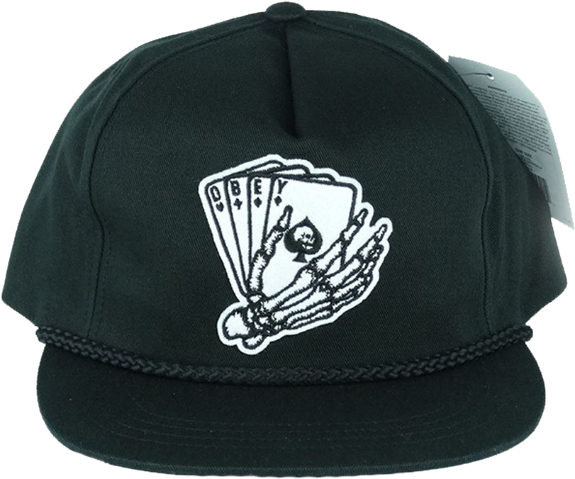 Obey Blackjack Snapback Black - Baseball Cap Clipart (811x676), Png Download