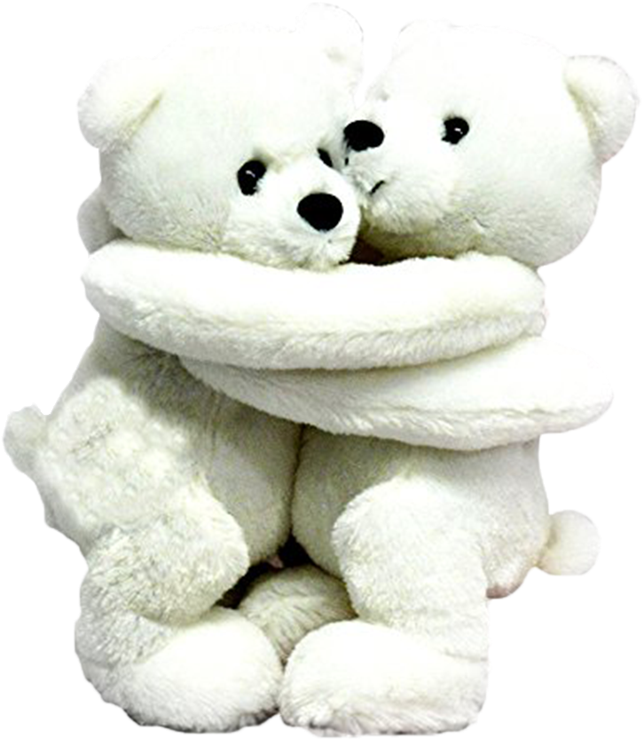 Wishpets 10" Hugging Polar Bears Stuffed Plush Toy - Teddy Bear Clipart (1000x1000), Png Download