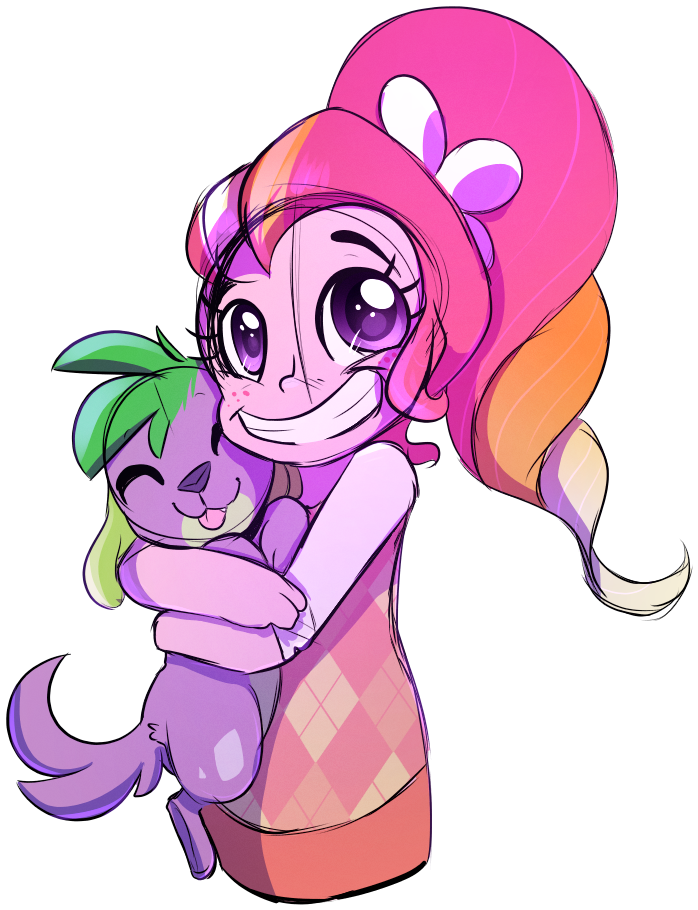 Girl Hugging Dog Clipart - Cartoon - Png Download (1000x1000), Png Download