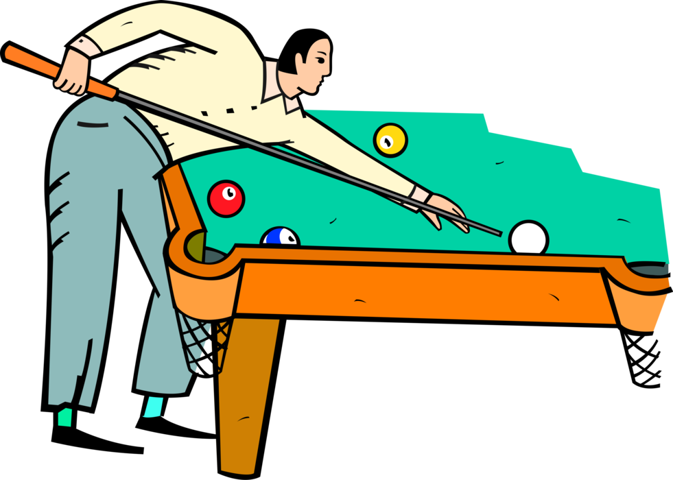 Picture Freeuse Library Playing Billiards Image Of - Homem Jogando Sinuca Png Clipart (981x700), Png Download