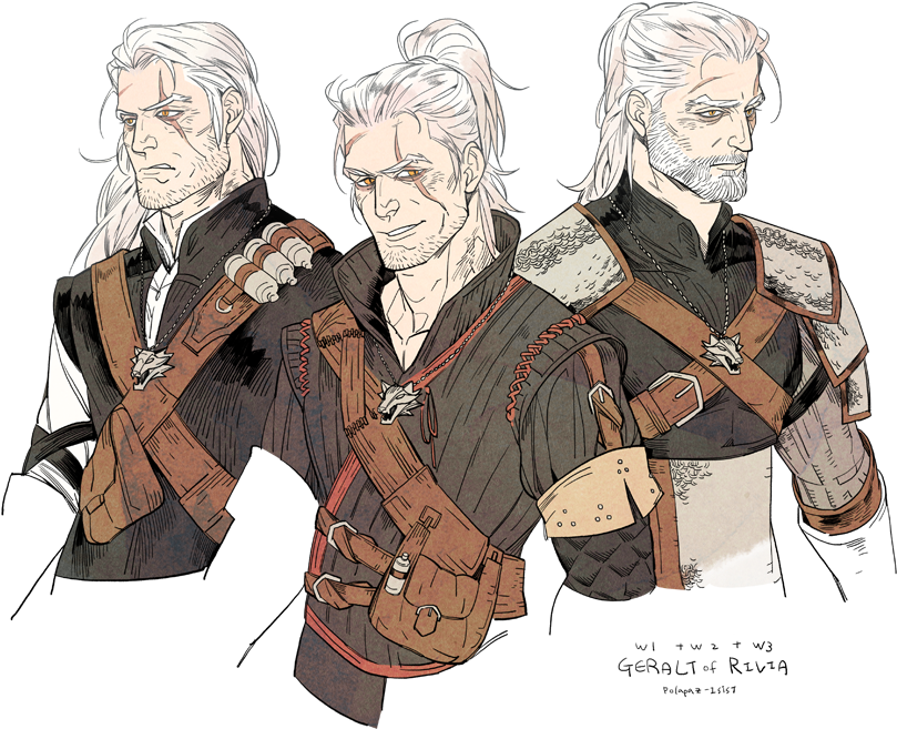 View Fullsize Geralt Of Rivia Image - Geralt The Witcher Fan Art Clipart (912x692), Png Download