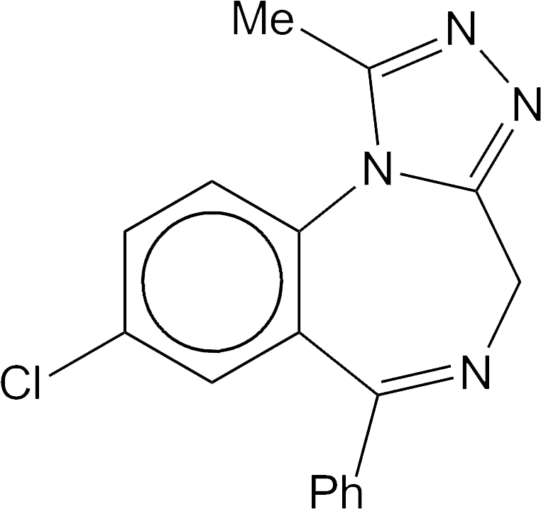 Alprazolam American Chemical - Alprazolam Molecule Clipart (787x733), Png Download