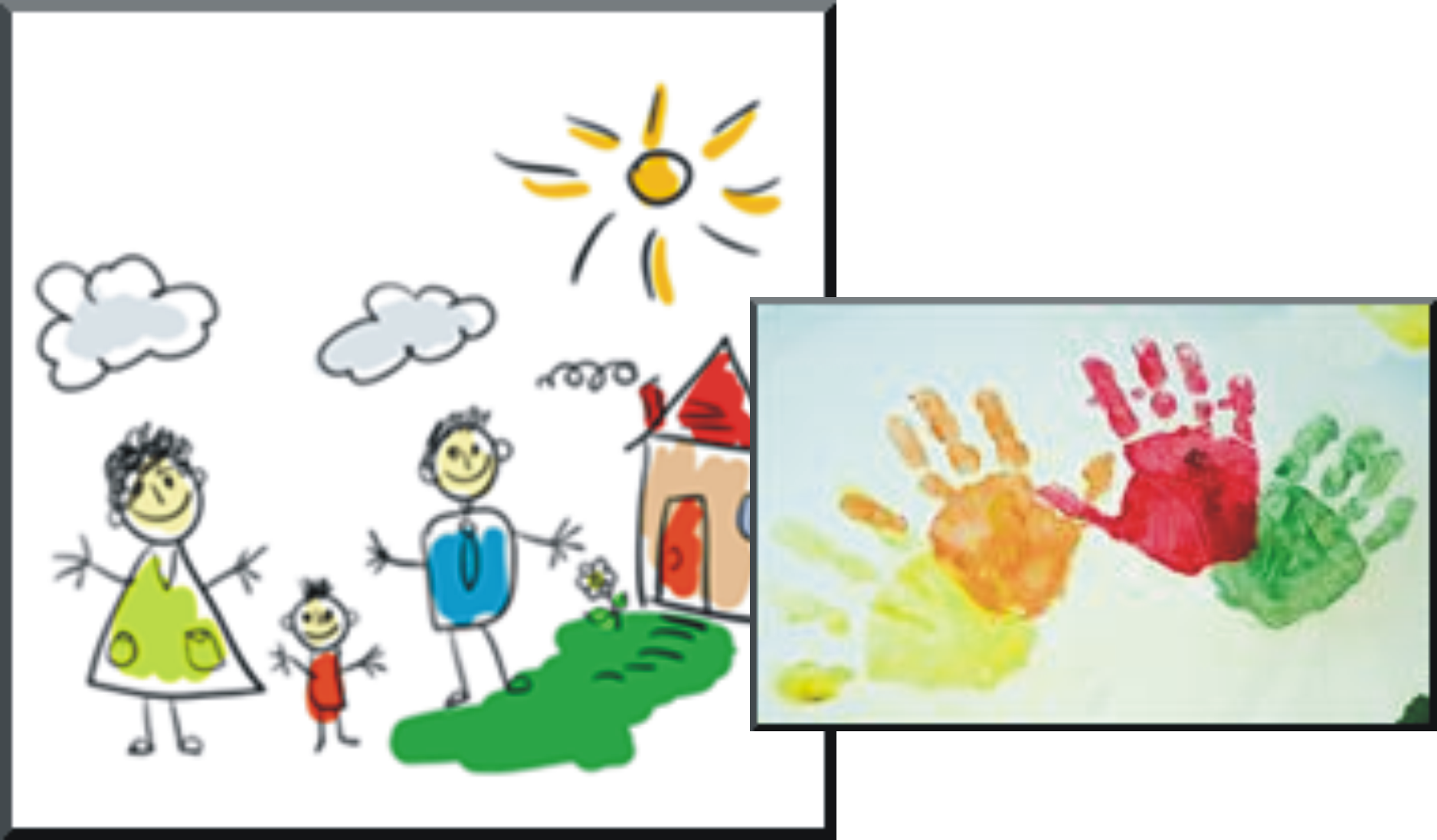 Happy Family Cartoon Clipart (1876x1097), Png Download