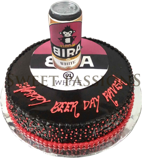 Bira Can On Cake - Bira Cake Clipart (571x600), Png Download