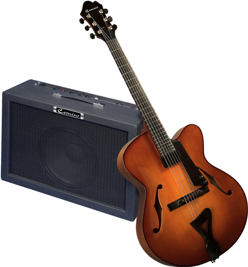Comins Jazz Guitar Amplifier - Jazz Guitar And Amp Clipart (600x600), Png Download