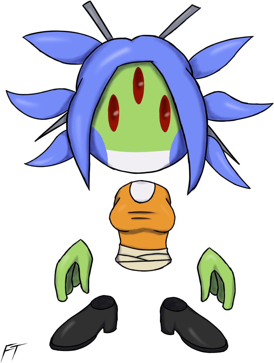 Thing-thing Hylotl Girl - Cartoon Clipart (958x1214), Png Download