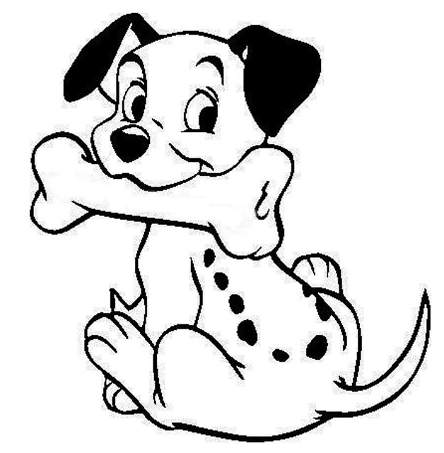 #ftedogs #dog #disney #101 Dalmatians #dalmatians - Disney Coloring Pages Dalmatian Clipart (628x641), Png Download