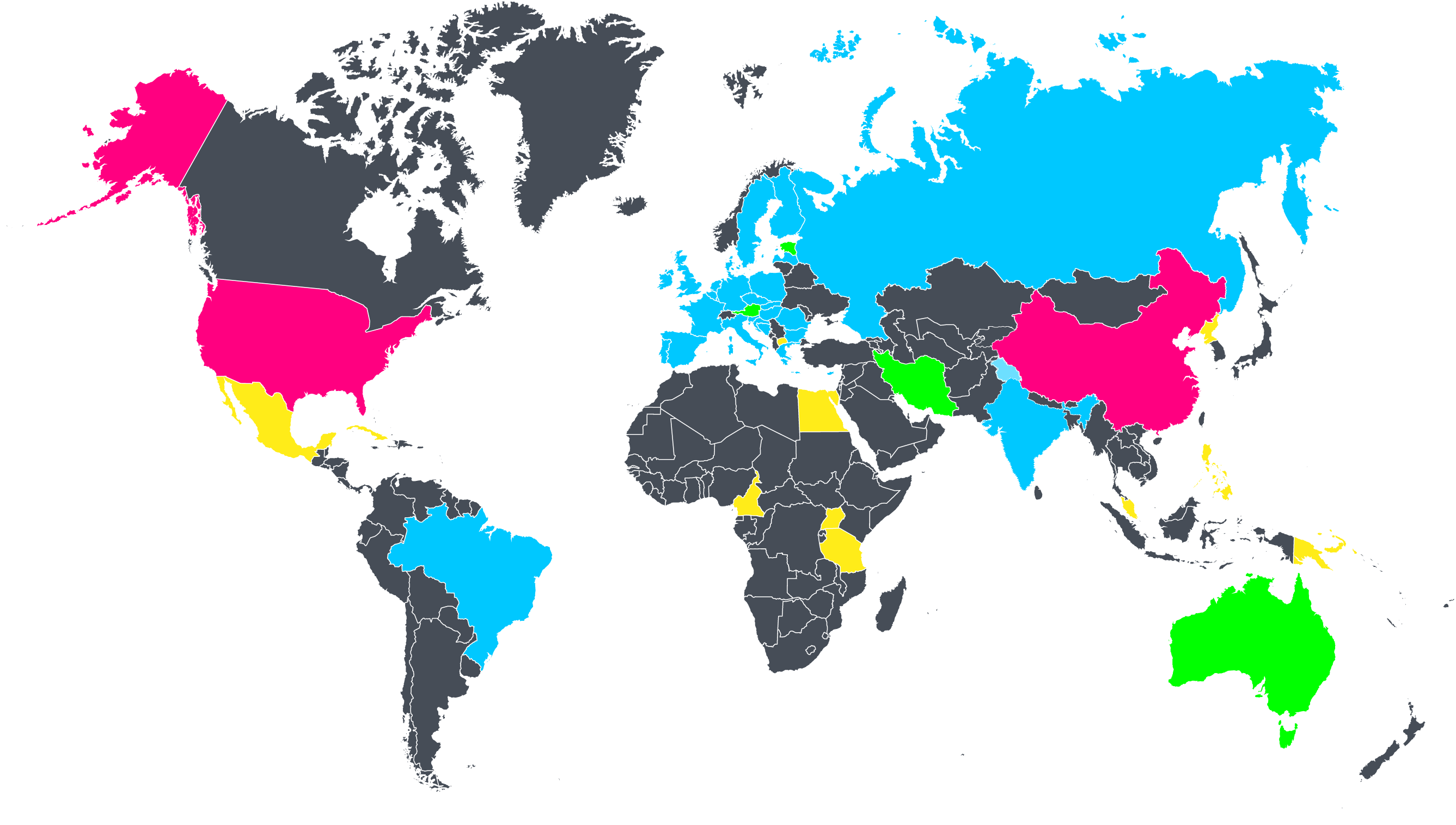Things Carried - Outline Easy World Map Clipart (2674x1515), Png Download