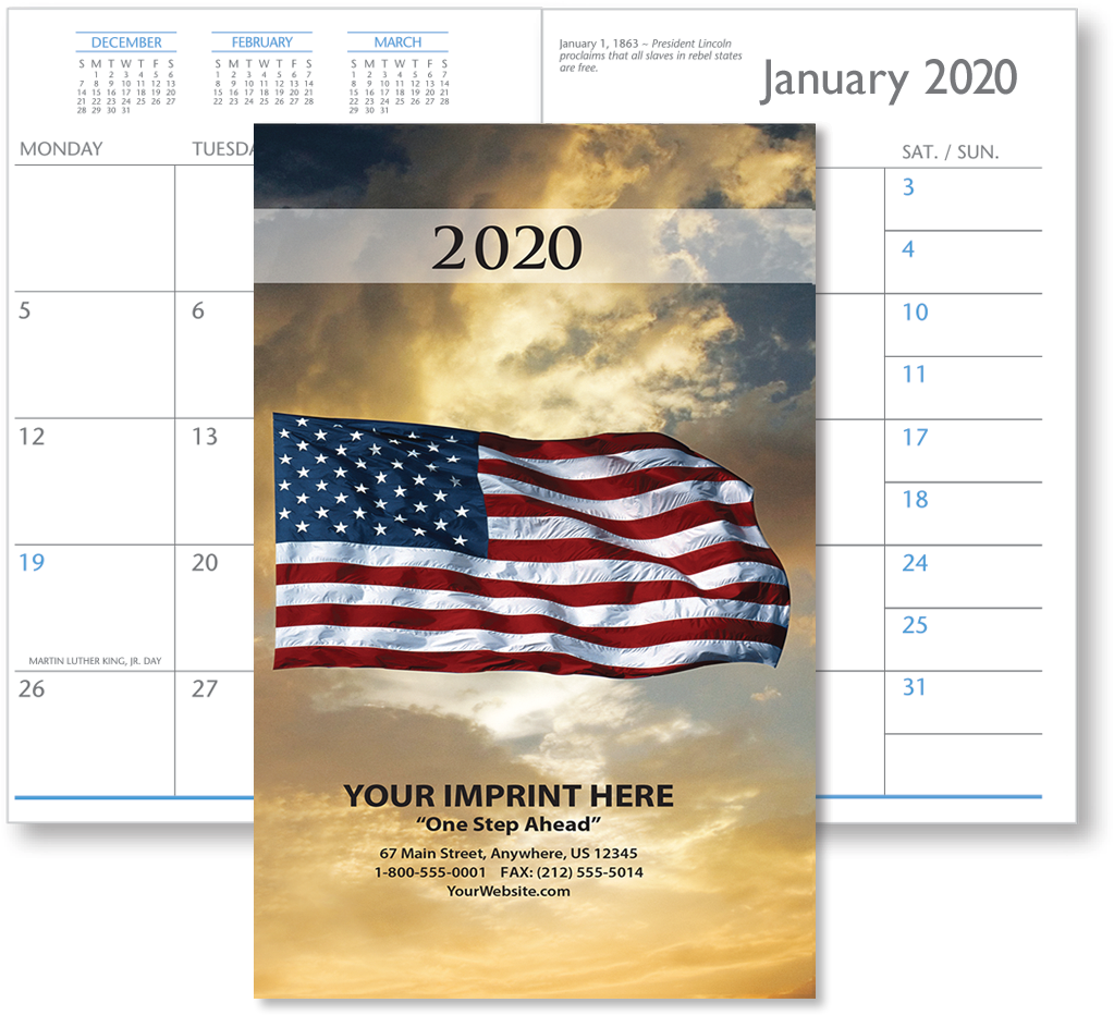 Picture Of American Flag Monthly Pocket Planner - Flag Of The United States Clipart (1200x1200), Png Download
