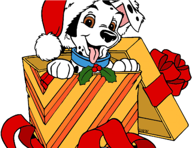 101 Dalmatians Christmas Coloring Page Clipart (640x480), Png Download