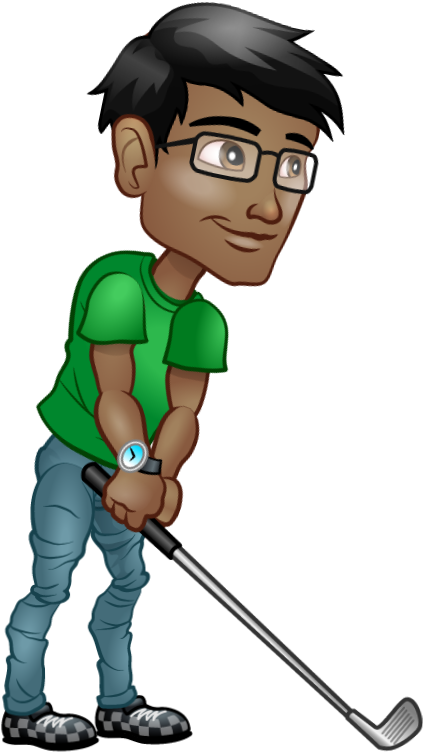 Male-golf Swing - Miniature Golf Clipart (930x1034), Png Download