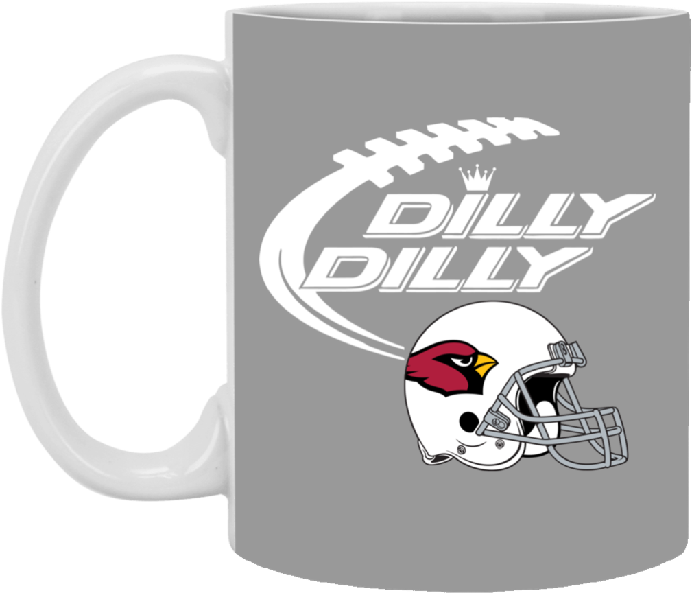 Ari Arizona Cardinals Dilly Dilly Bud Light Mug Cup - Miami Dolphins St Patricks Day Clipart (1009x864), Png Download