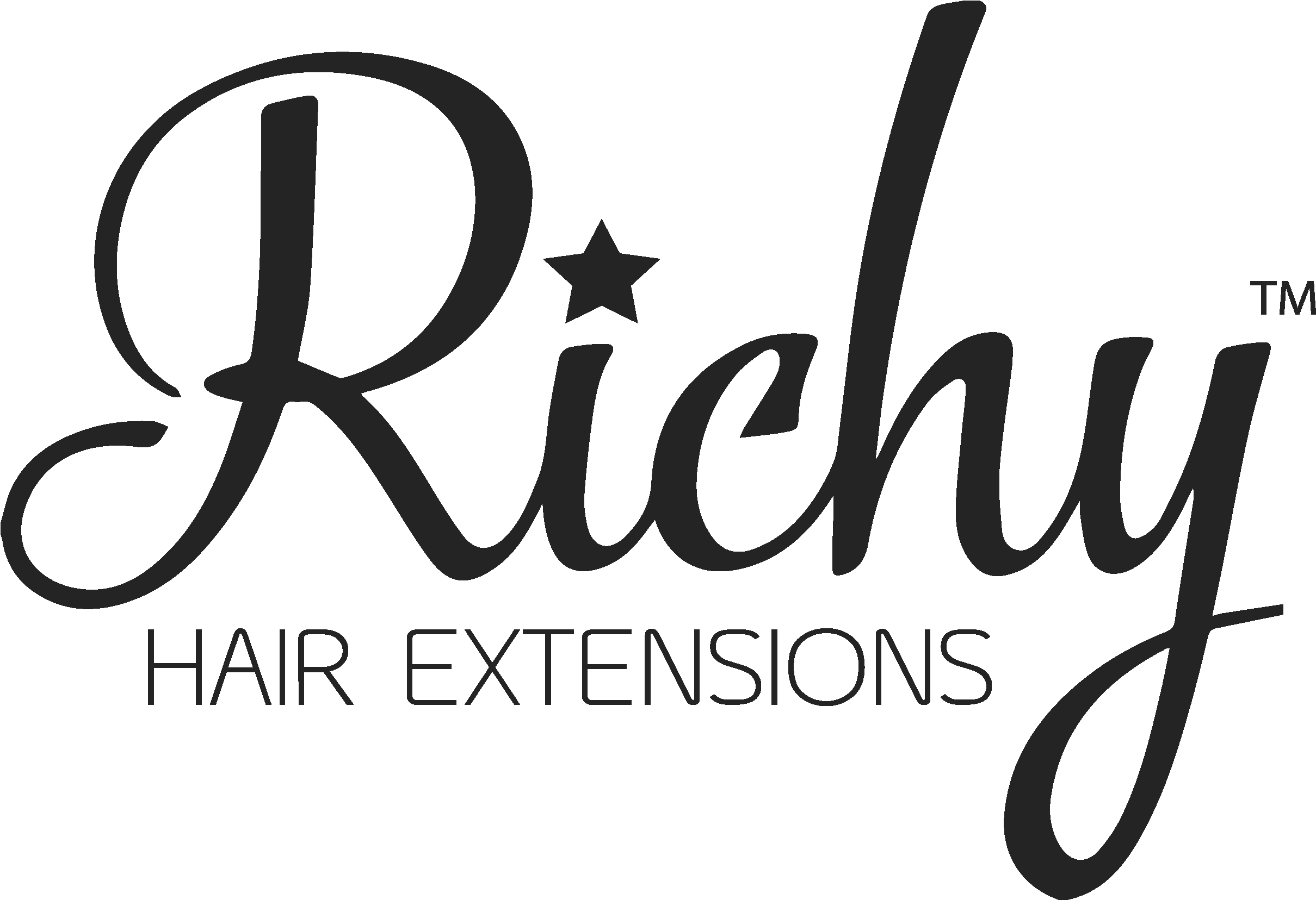 Hair Logo Png - Richy Hair Extensions Clipart (2419x1656), Png Download