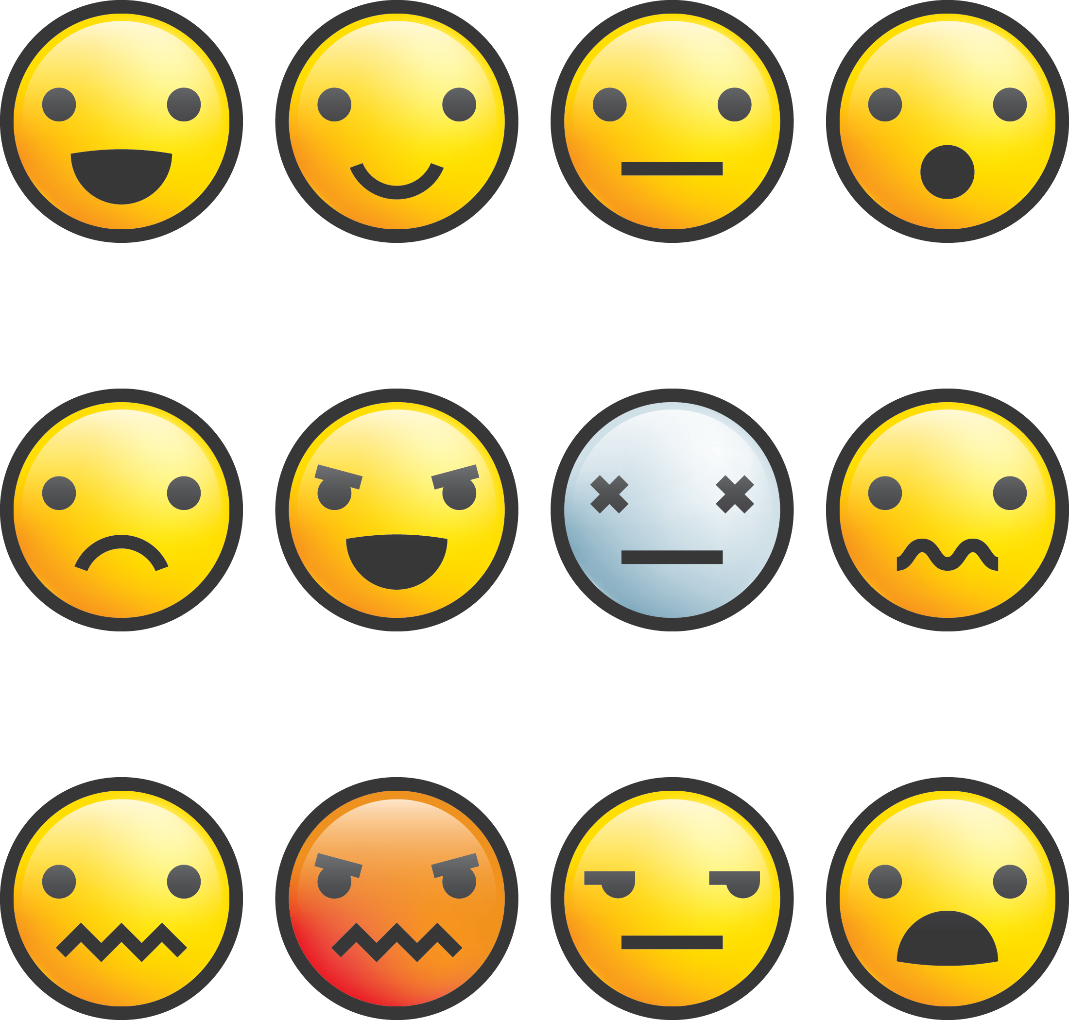 Emoji Computer File Original Expression Transprent - Vector Emoticons Clipart (2200x2100), Png Download