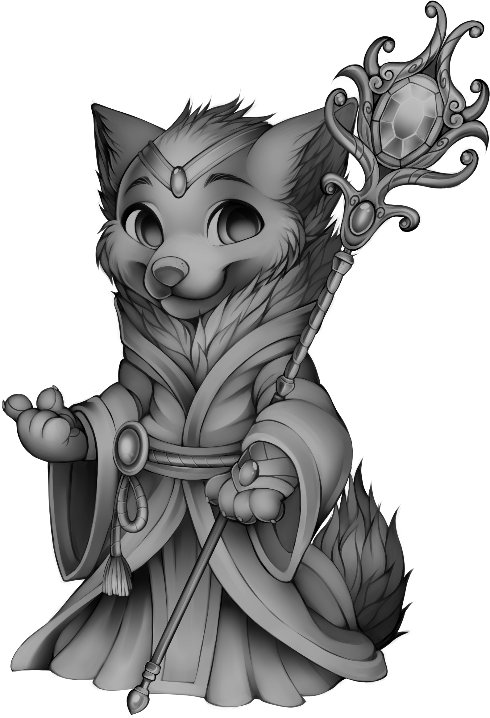 Sorcerer Wolf , Png Download - Sorcerer Wolf Clipart (1588x2326), Png Download