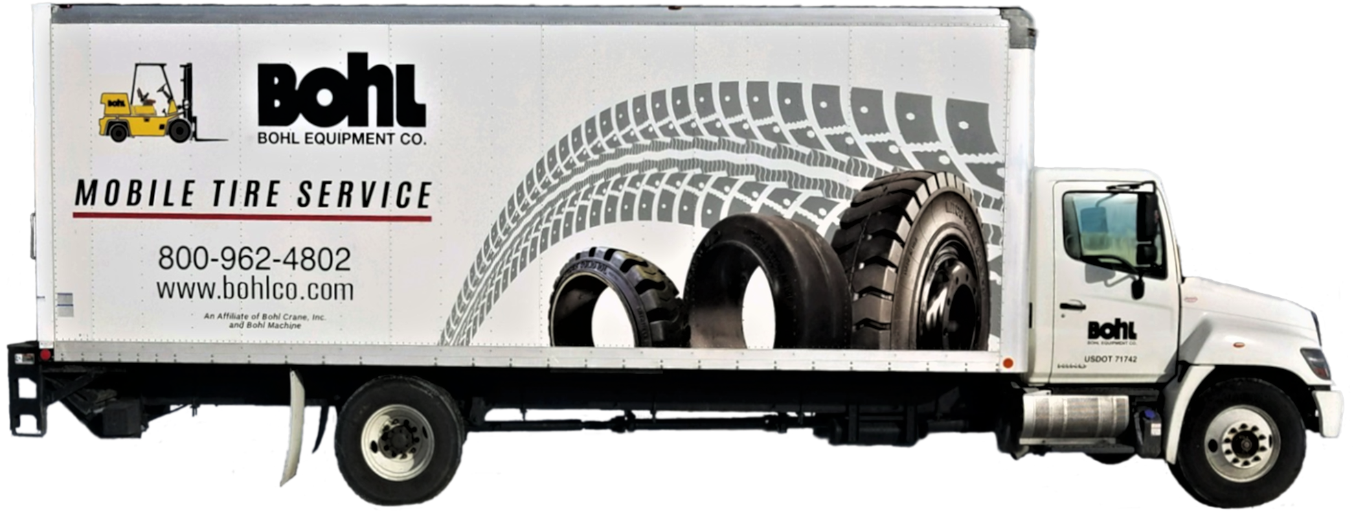 Mobile Tire Press Service - Trailer Truck Clipart (1978x762), Png Download