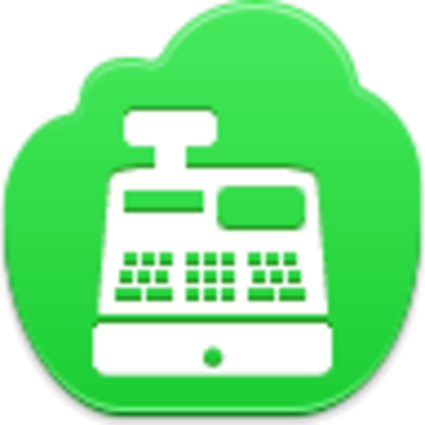 Cash Register Icon Image - Cash Register White Png Clipart (600x600), Png Download