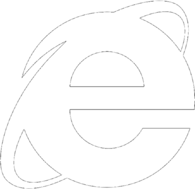 Open In Internet Explorer - Internet Explorer Icon White Clipart (626x626), Png Download