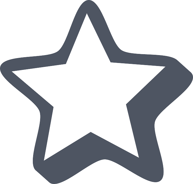 Star, Favorite, Bookmark, White - Empty Star Icon Png Clipart (640x611), Png Download