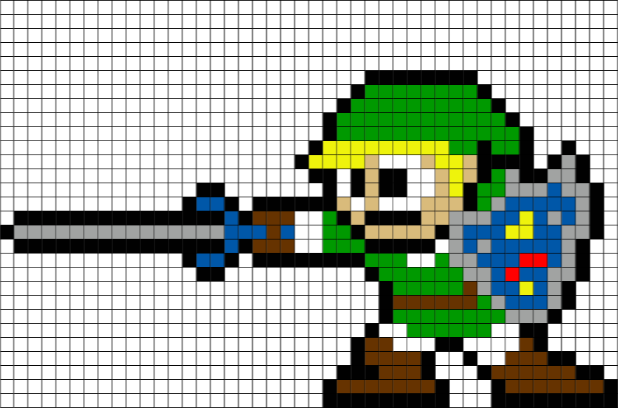 Zelda Link Pixel Art 101599 - Pixel Art Link Zelda Clipart (880x581), Png Download