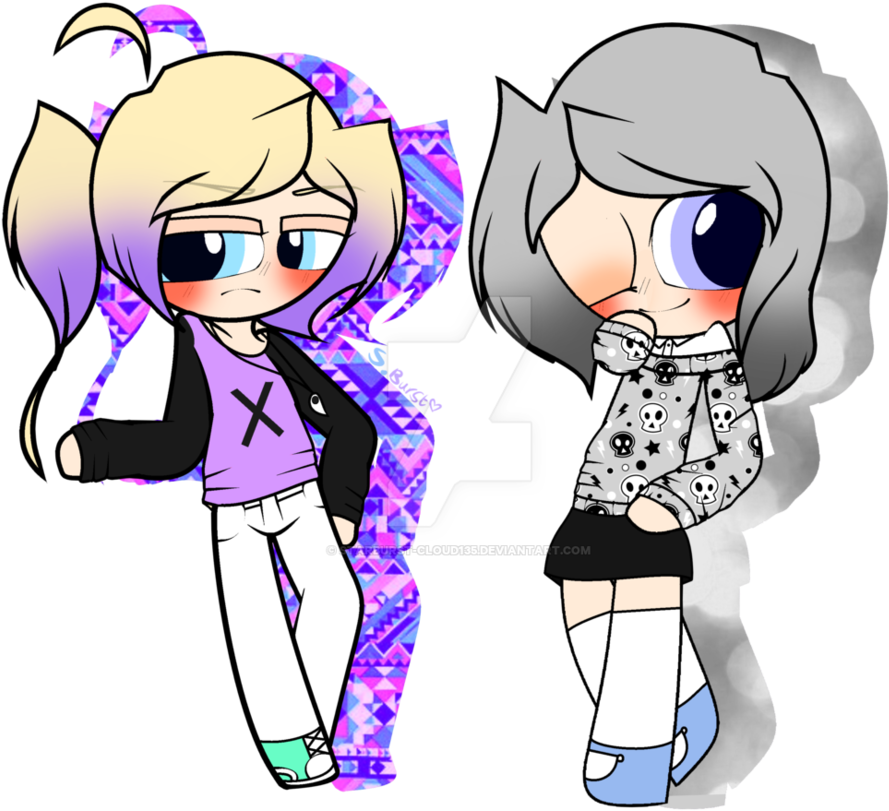 Lulu And Pauline By - Cartoon Clipart (945x845), Png Download