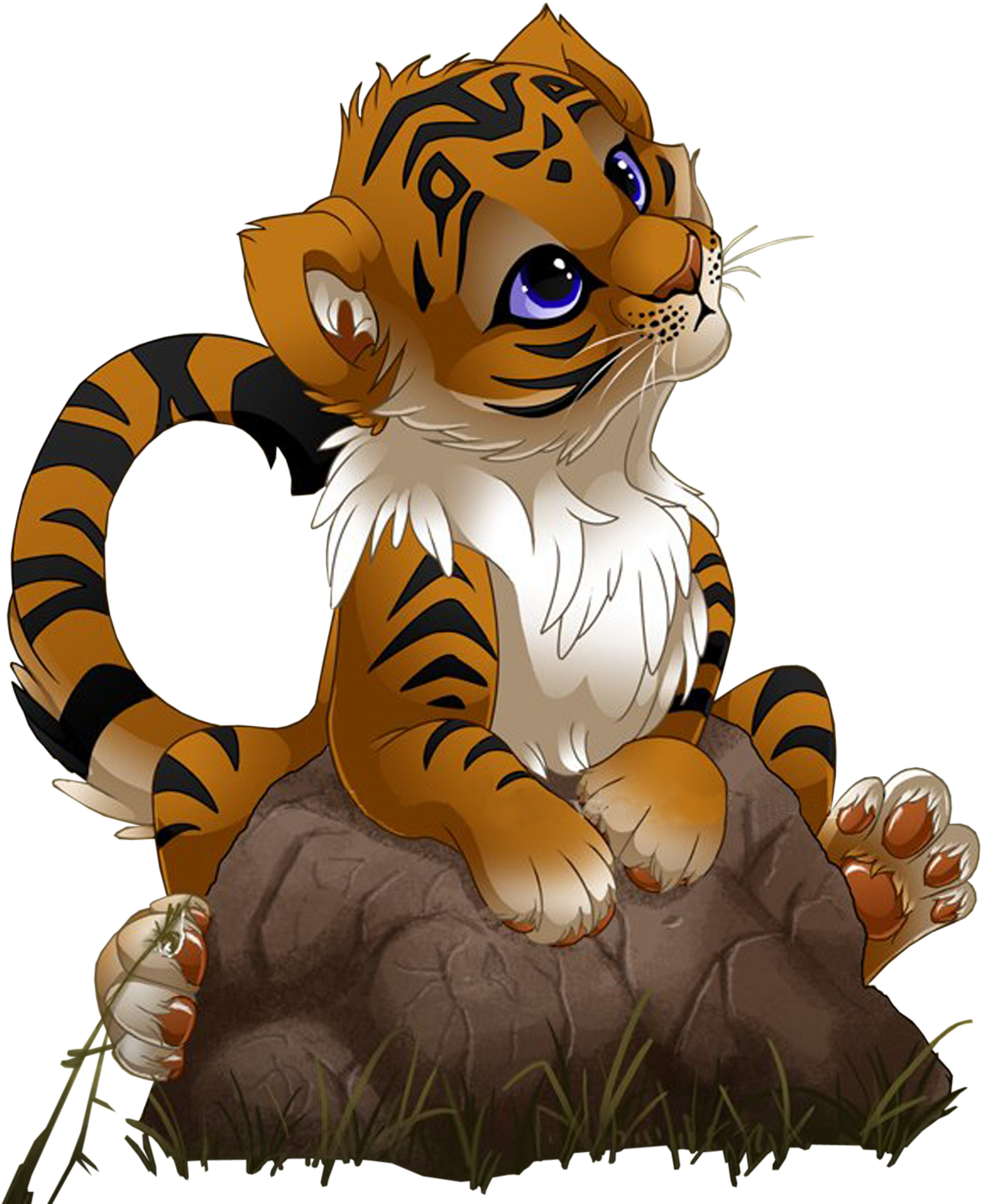 Jaguar Clipart Tigre - Tiger Cub Cartoon - Png Download (1462x1684), Png Download