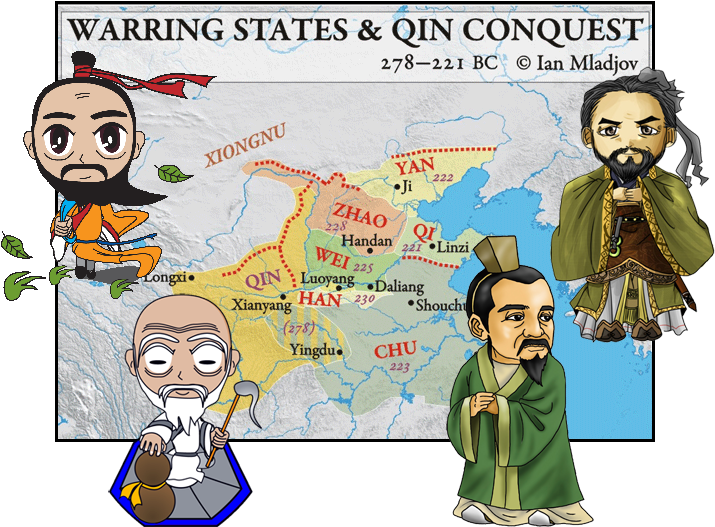 Warring States Of China Map Clipart (750x537), Png Download