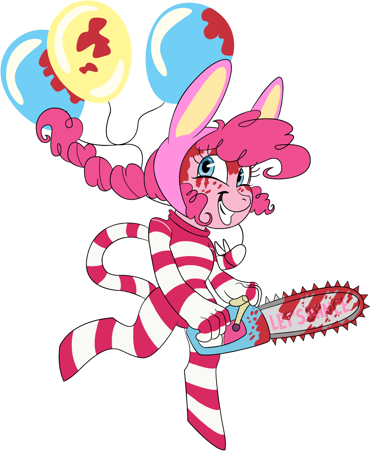Dbkit, Balloon, Blood, Chainsaw, Clothes, Costume, - Popee The Performer Mlp Clipart (1200x1585), Png Download