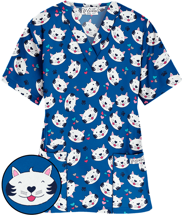 Pc61hct - Bluza Medyczna Koty Clipart (600x720), Png Download